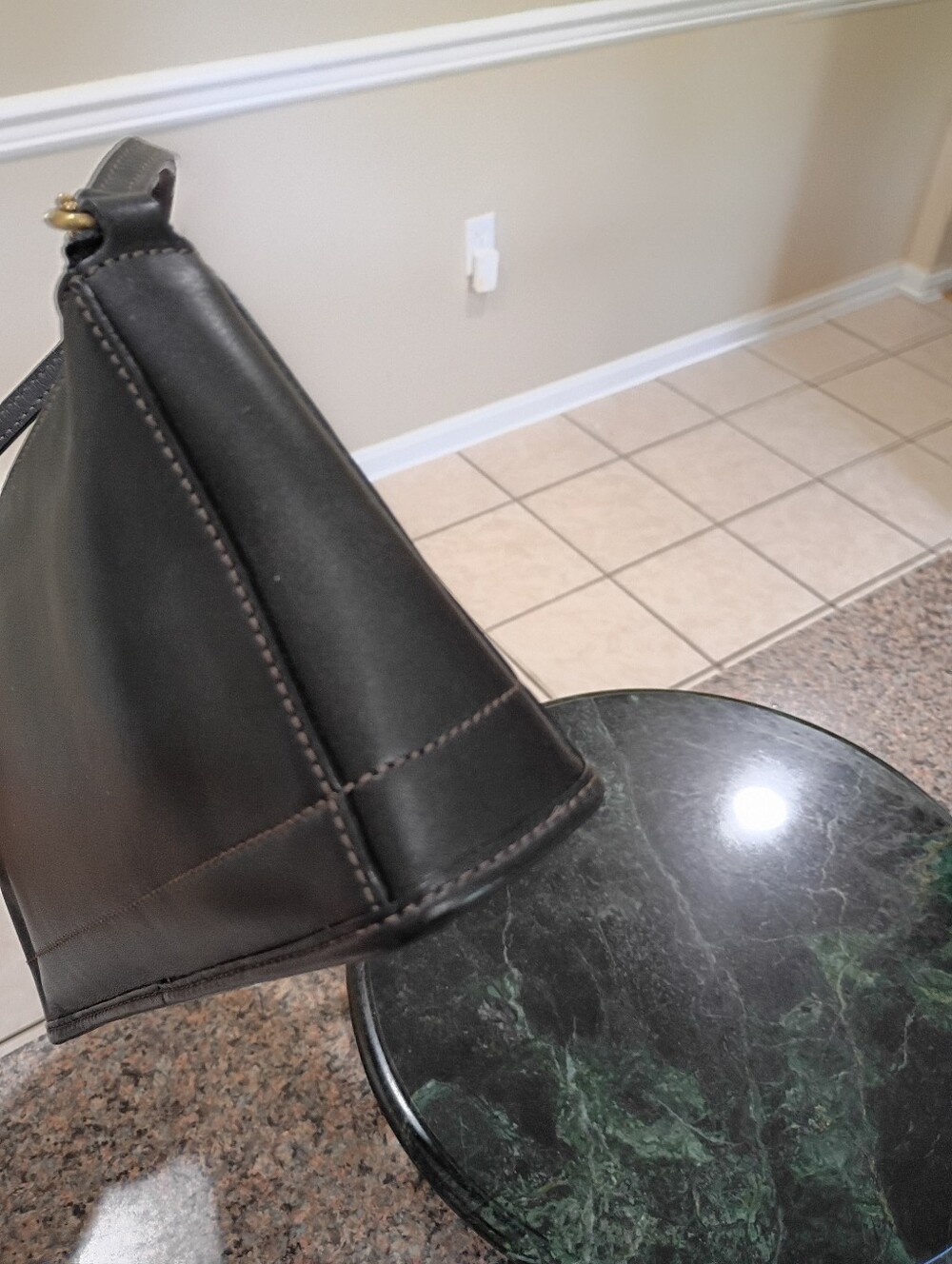 Coach Demi Baguette Black Leather 9311 - Picture 8 of 14